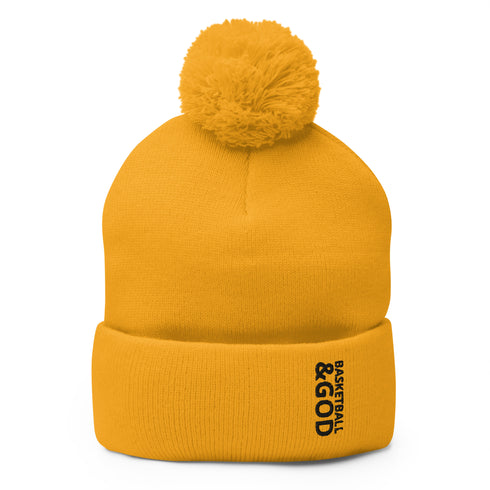 Basketball &God Onyx Pom-Pom Beanie